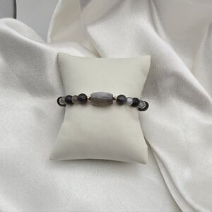 Handmade By Grace Black Skeletal Beaded Bracelet